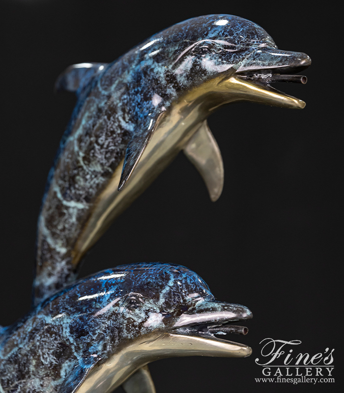 Bronze Fountains  - Three Dolphins Bronze Fountain - BF-824